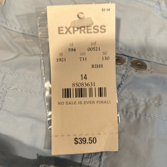 NWT Express Women’s Blue Pants Size 14 - Picture 4 of 5